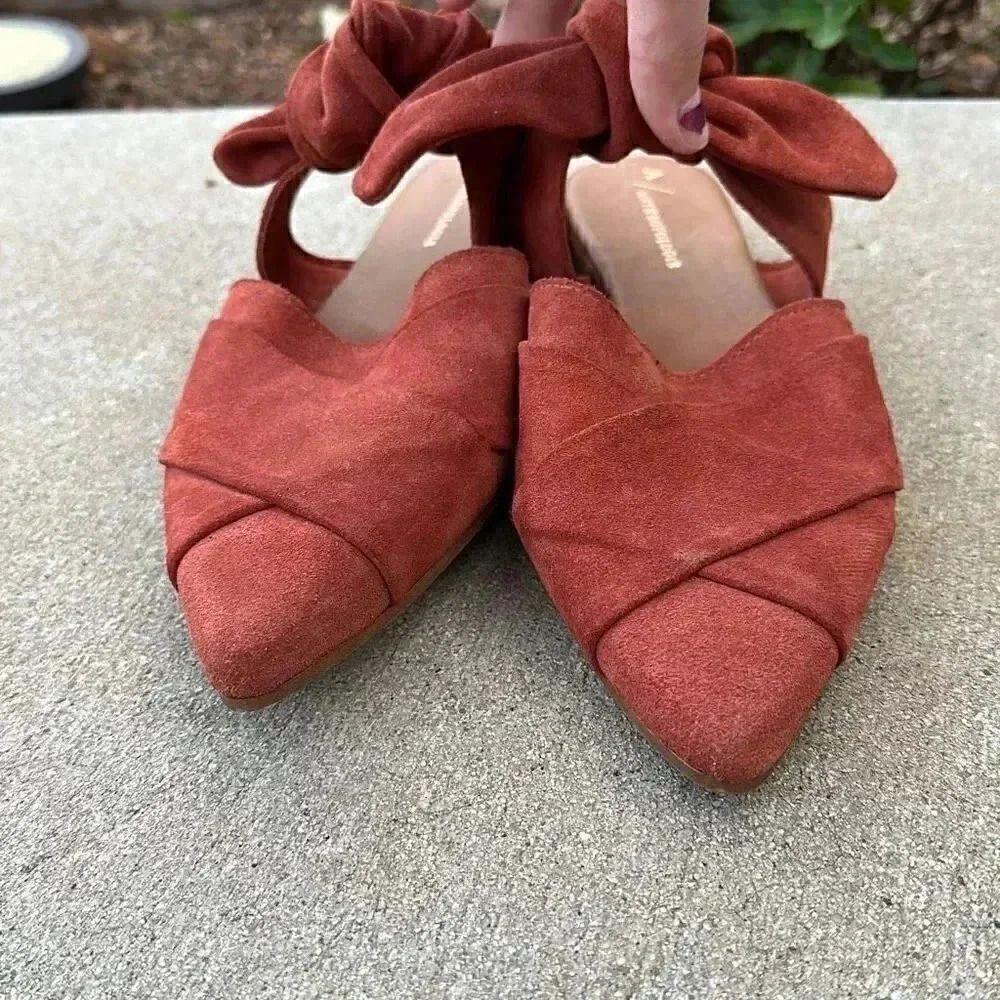 Anthropologie Suede with Bow Mules/Slides - Picture 10 of 11